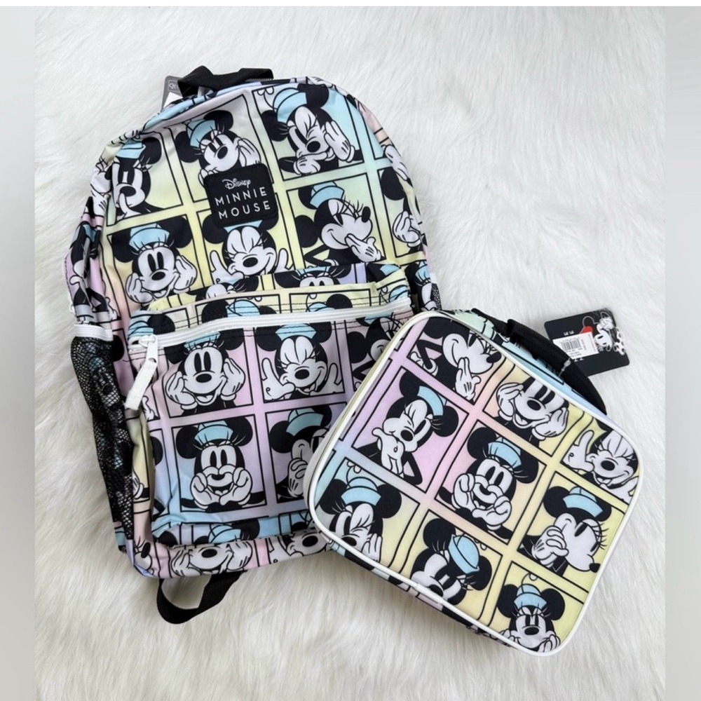 Disney Minnie Mouse Kids Backpack and Lunchbox set